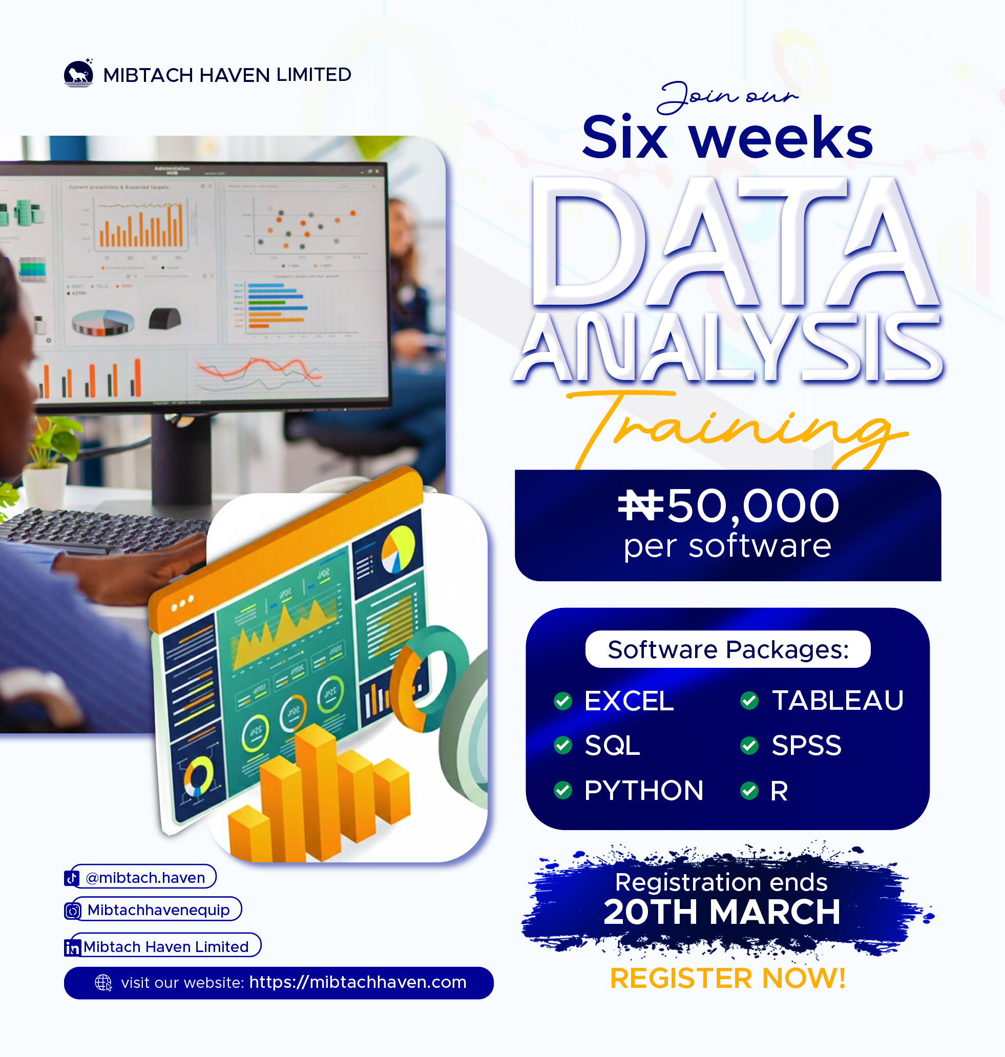 Join our six weeks data analysis training